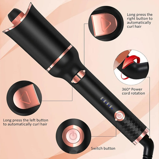 Automatic Ceramic Hair Curler with Rotating Air Technology